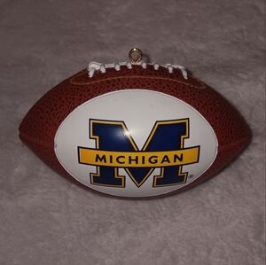90s Michigan Wolverines Football Christmas Tree Ornament Vintage U of M Xmas